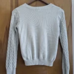 Thumbnail for Beige cable-knit jumper