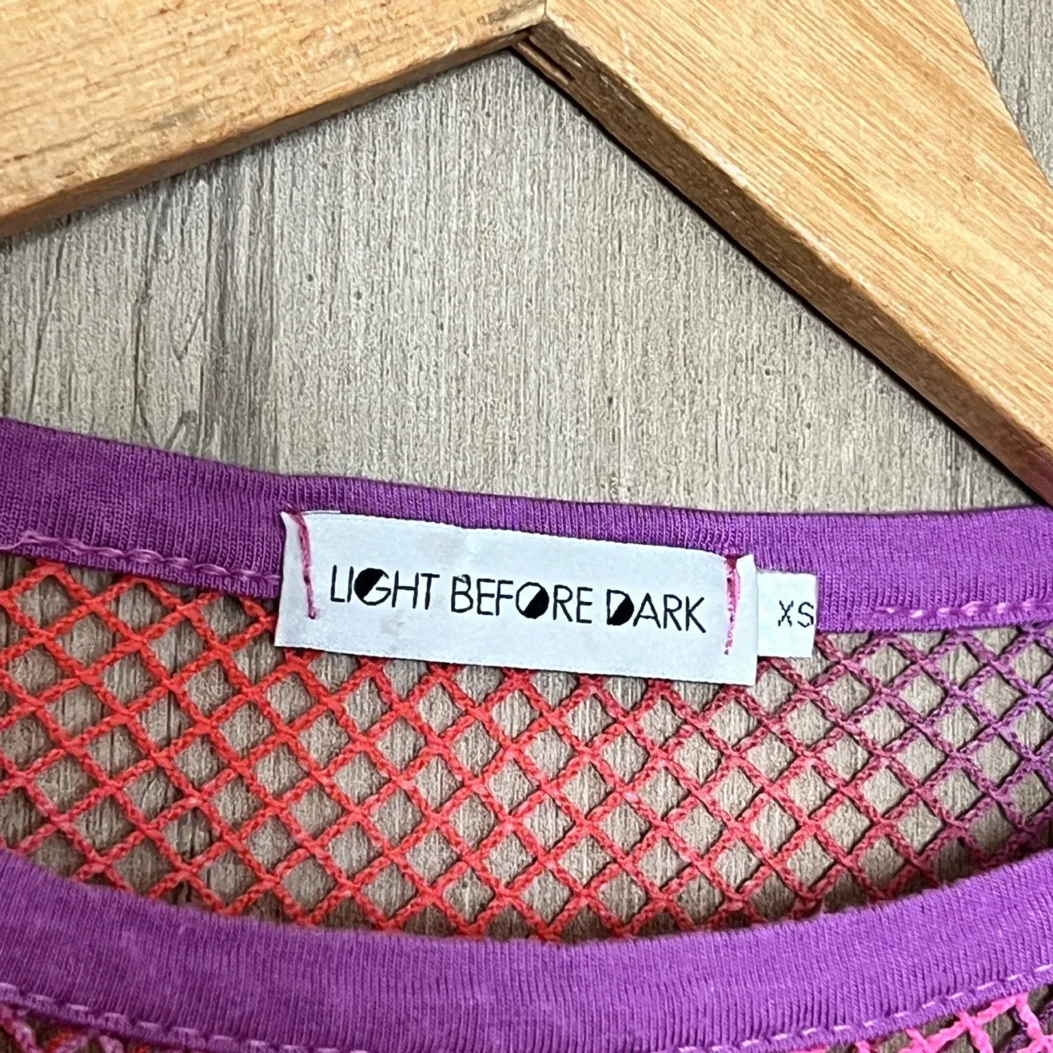 Image for Pink and Mauve Fishnet Top