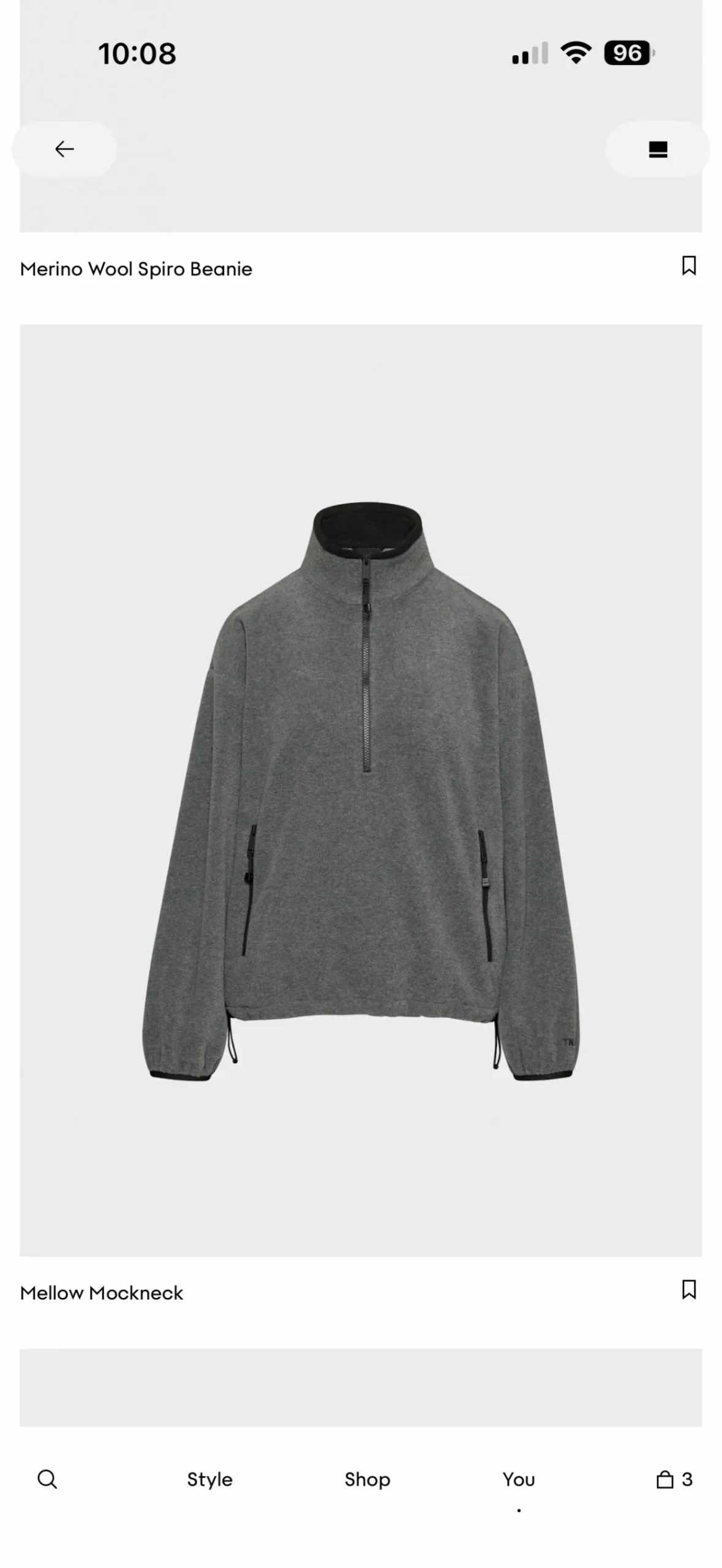 Polartec Aritzia, dark grey, Large (Miu Miu dupe) Aritzia seconde main