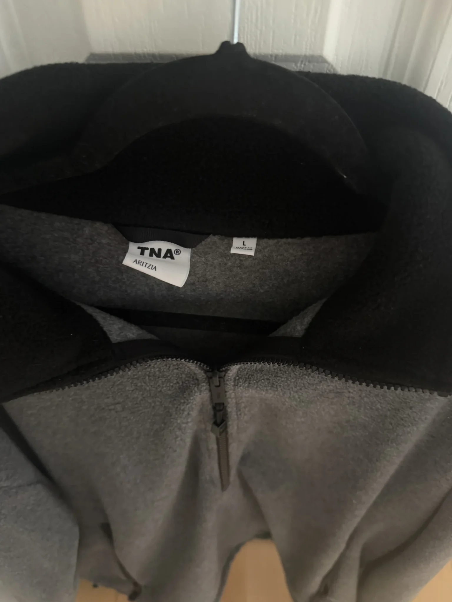Image for Polartec Aritzia, dark grey, Large (Miu Miu dupe)