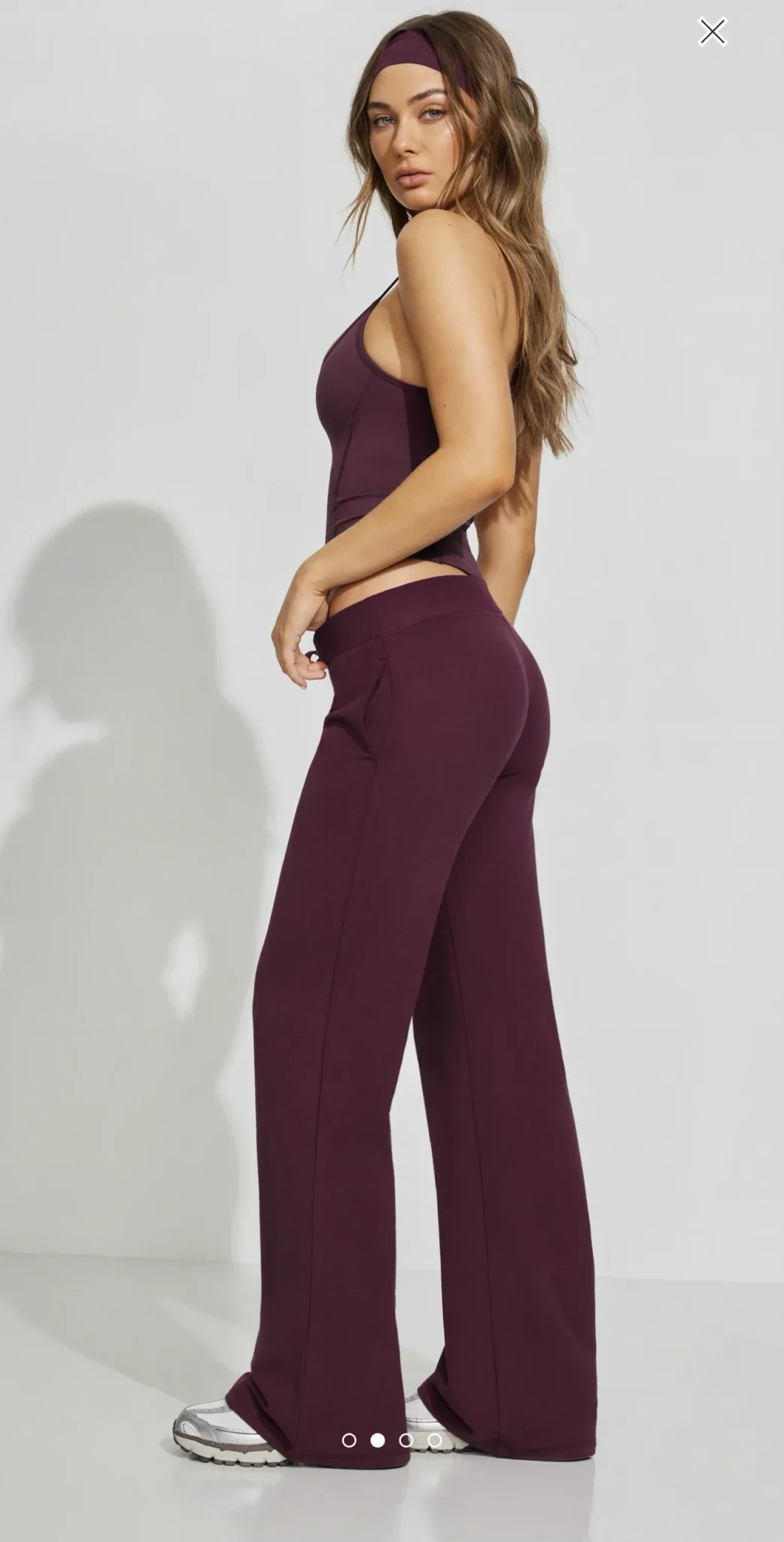 Image for Medium burgundy garage trousers