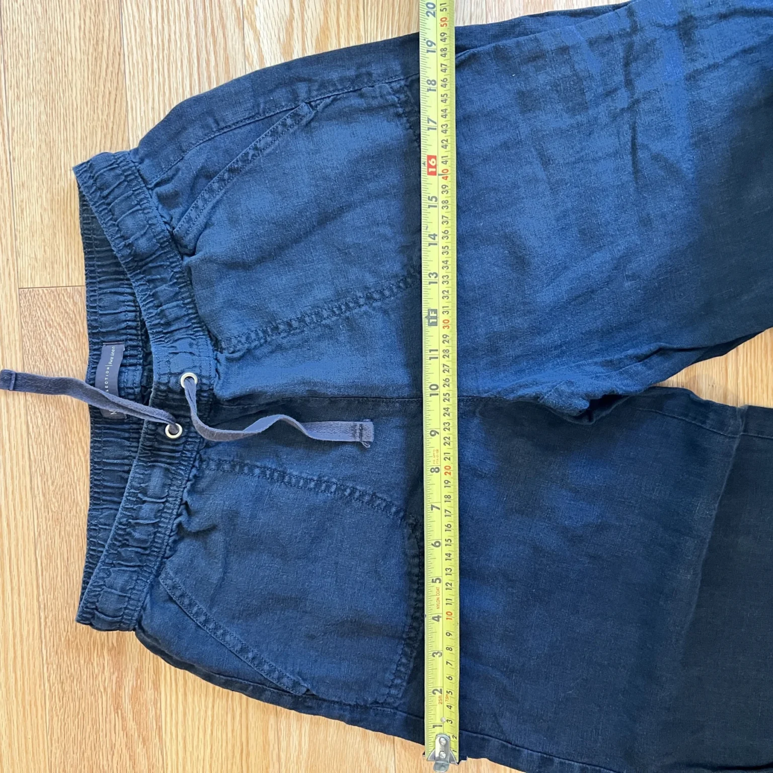 Image for Dark blue linen trousers