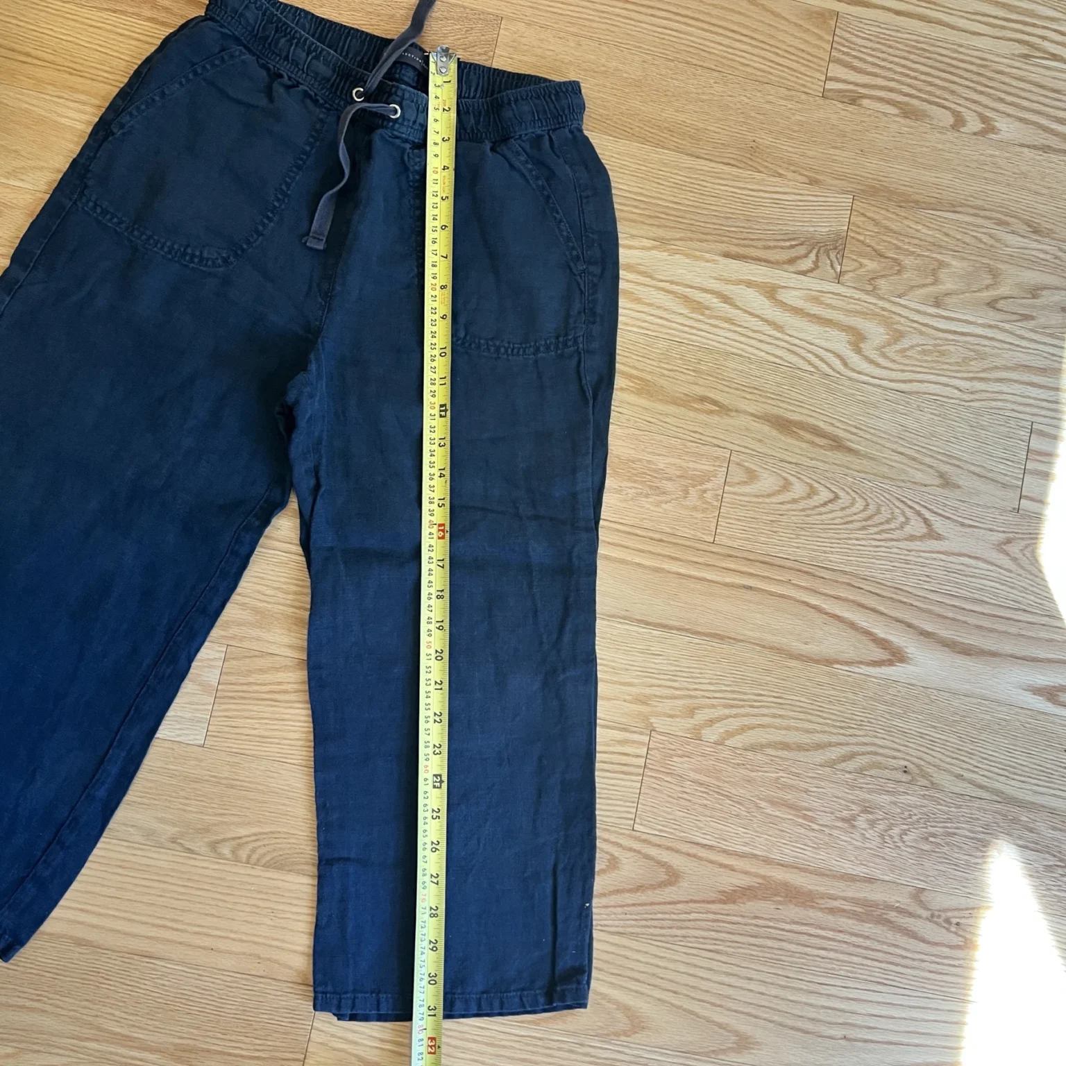 Image for Dark blue linen trousers