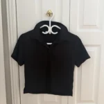 Thumbnail for Haut style polo noir femme medium