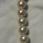 Thumbnail for Marvella vintage pearl necklace with a gold-coloured rhinestone pendant