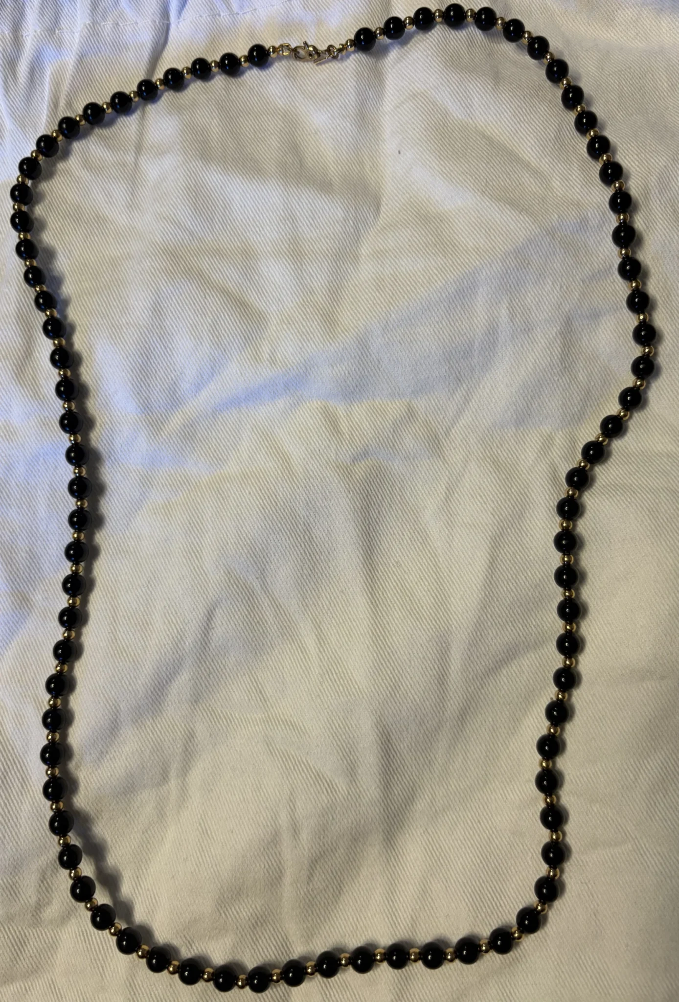 Featured image for Vintage MONET long necklace in black and gold – Signed