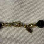 Thumbnail for Vintage MONET long necklace in black and gold – Signed