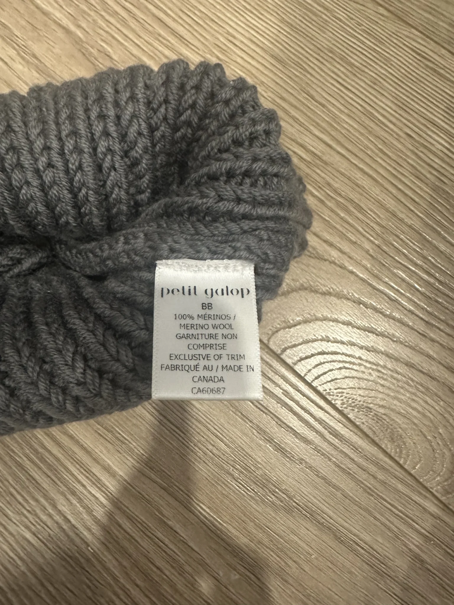 Image for Merino wool hat