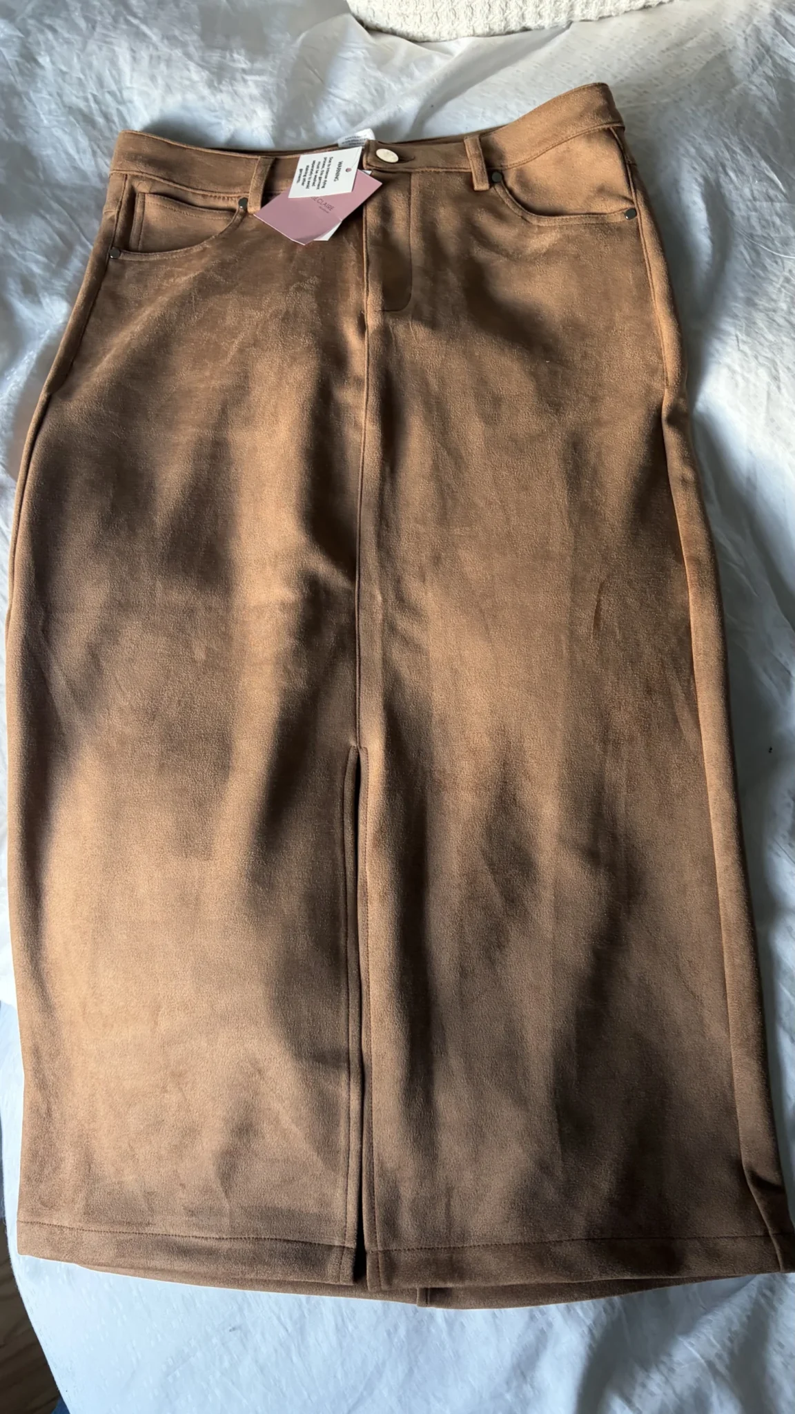 Featured image for Suede midi skirt
