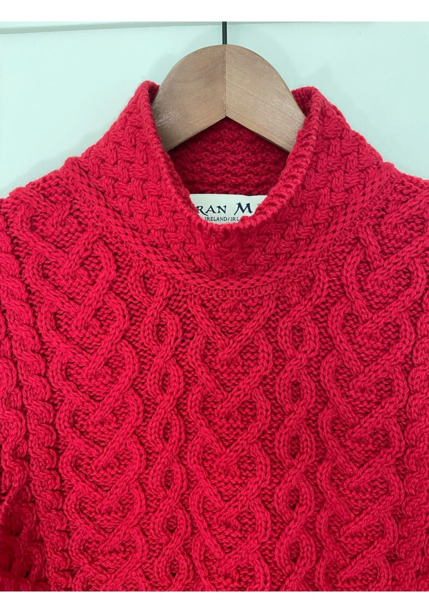 Image for Pull Aran Mor en laine mérinos irlandaise