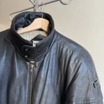 Thumbnail for Manteau en cuir style bomber noir – Style Rock/Grunge Vintage 80s/90s