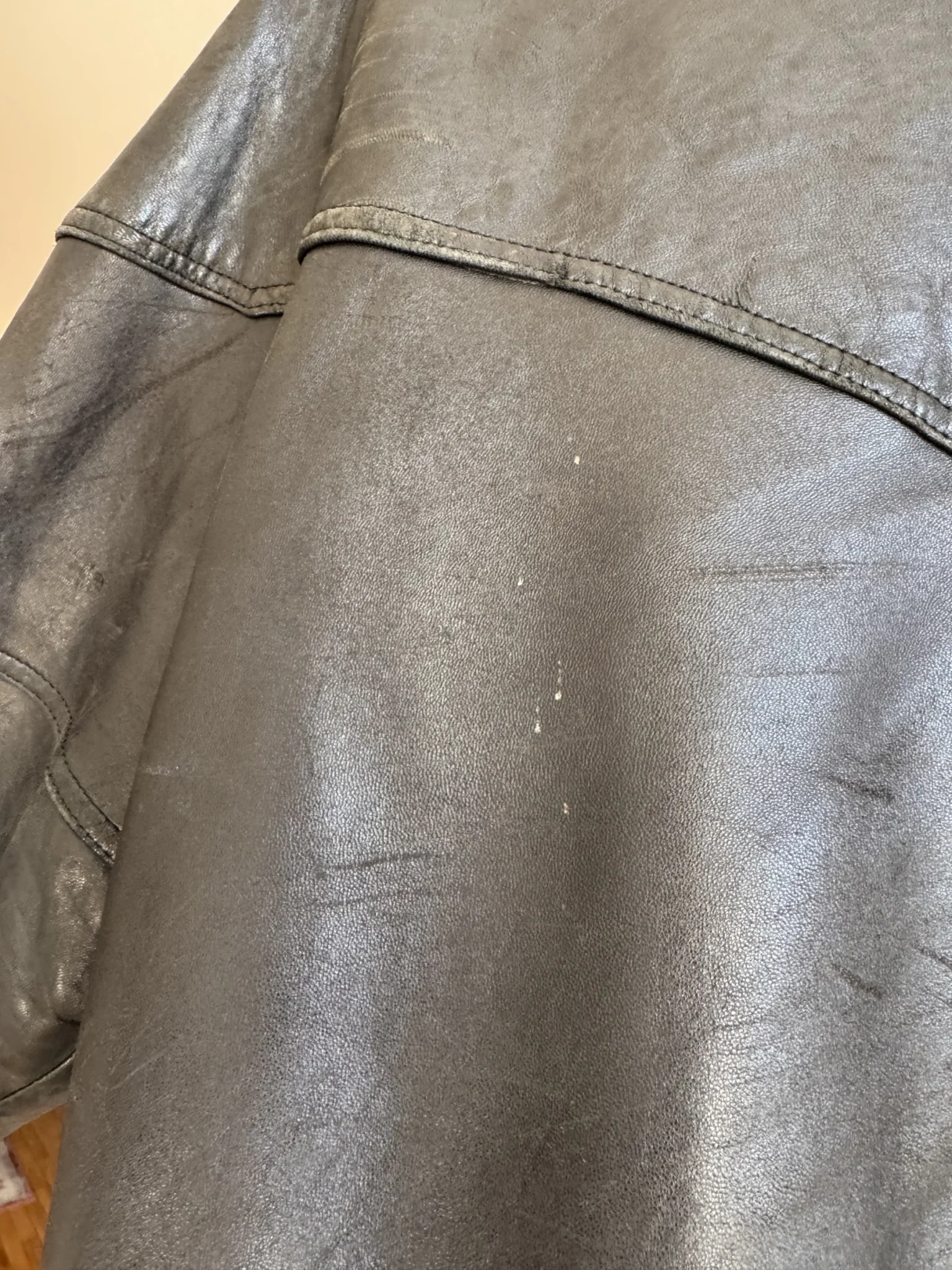 Image for Manteau en cuir style bomber noir – Style Rock/Grunge Vintage 80s/90s
