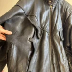 Thumbnail for Manteau en cuir style bomber noir – Style Rock/Grunge Vintage 80s/90s