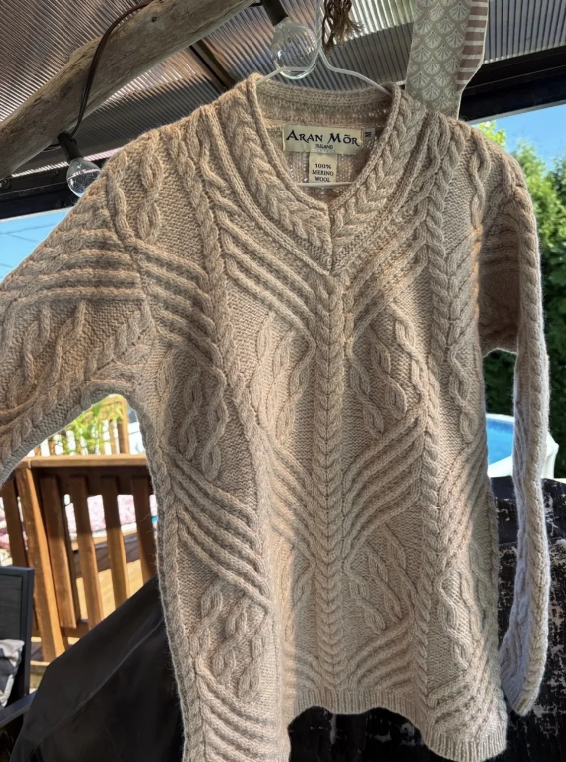 Image for Dark Aran jumper
