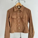 Featured thumbnail for Veste western ajustée marron en faux suède À l’affiche Vintage 90s (Fait au Canada) – Taille S