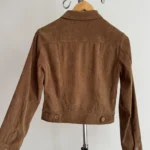 Thumbnail for Veste western ajustée marron en faux suède À l’affiche Vintage 90s (Fait au Canada) – Taille S