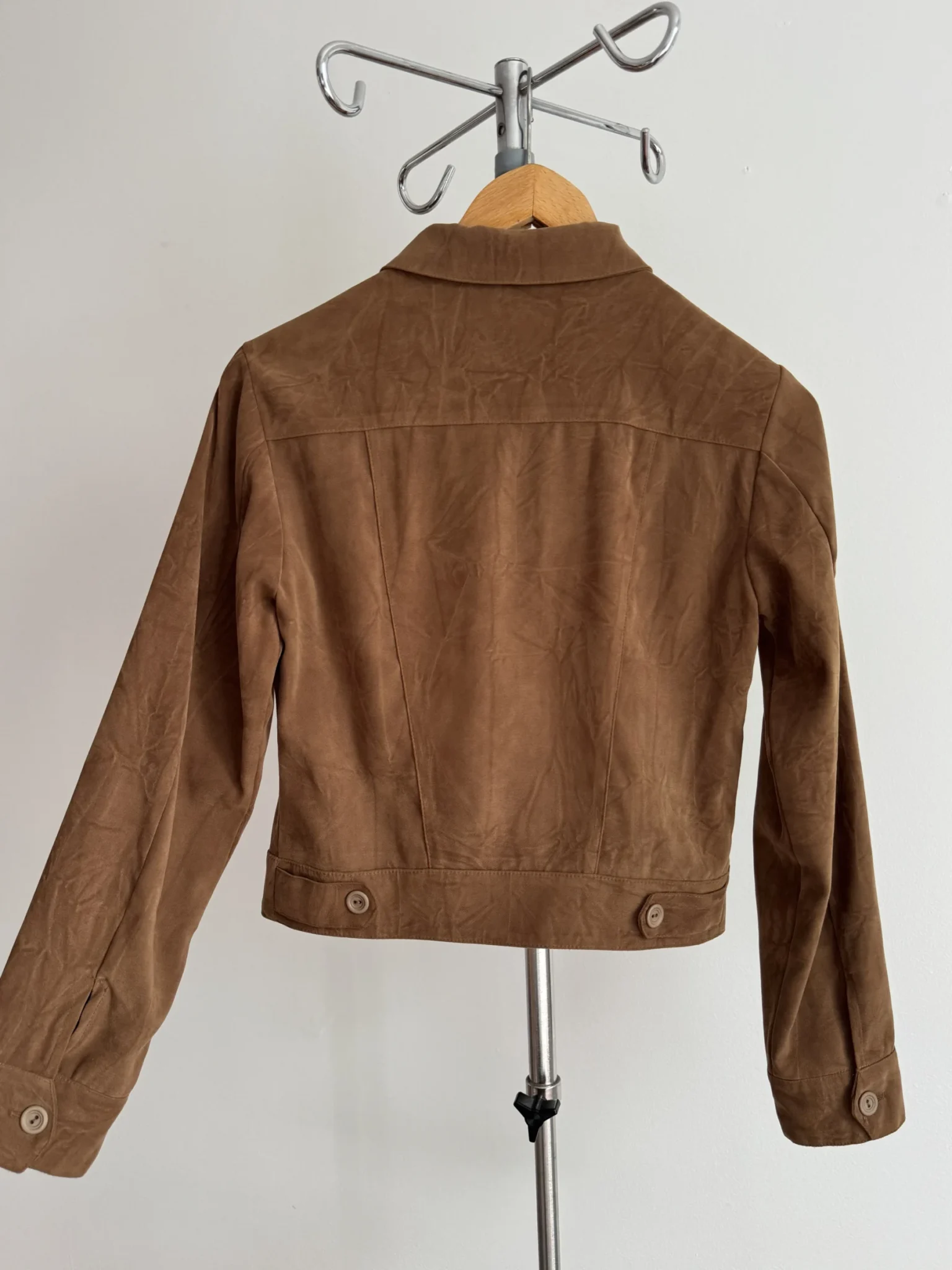 Image for Veste western ajustée marron en faux suède À l’affiche Vintage 90s (Fait au Canada) – Taille S