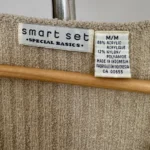 Thumbnail for Cardigan Y2K vintage côtelée beige à manches courtes Smart Set