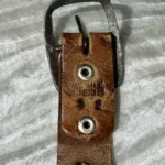 Thumbnail for Ceinture western brune vintage en cuir tressé et ciselé – Fait main au Mexique
