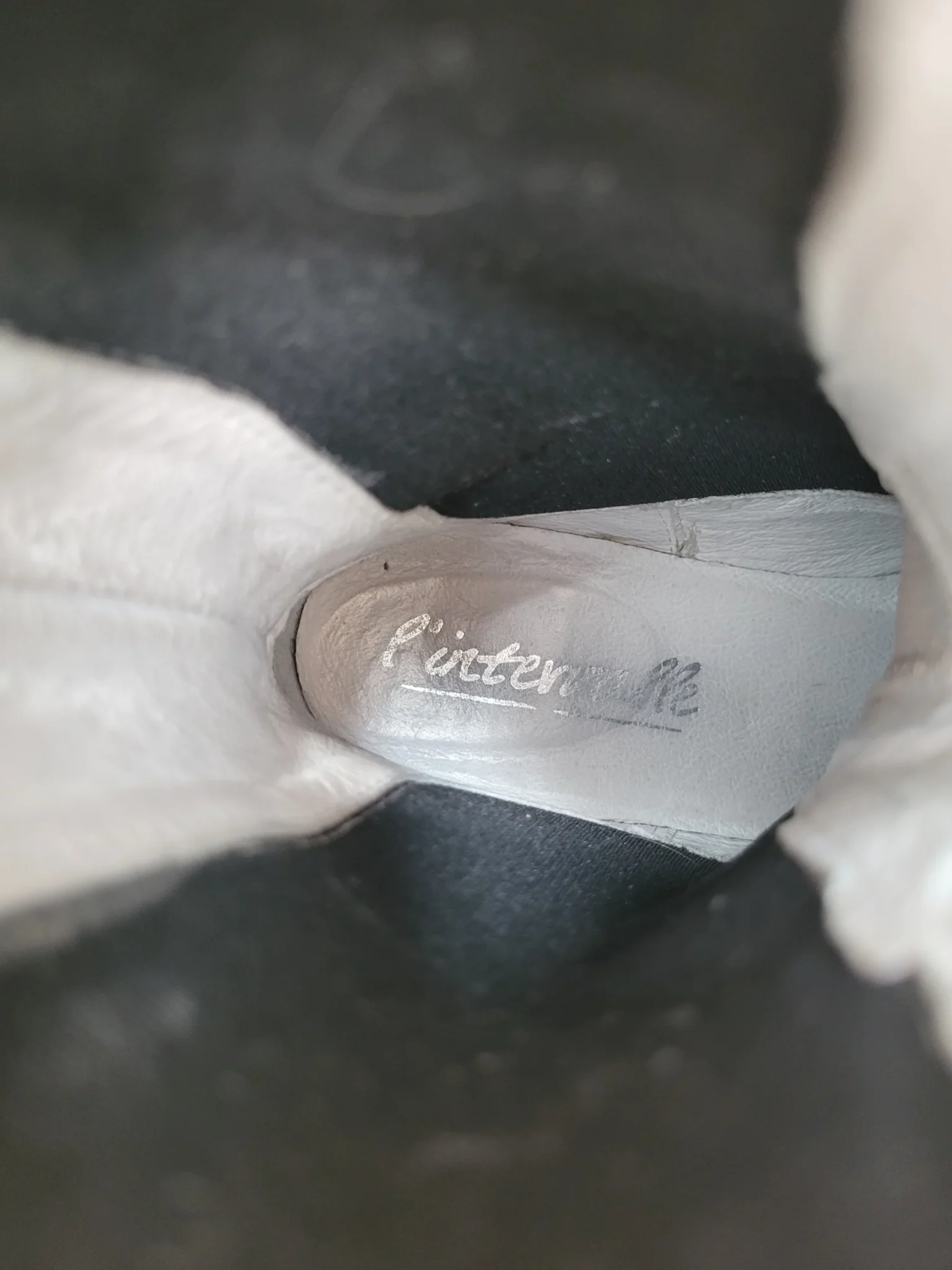 Image for L’intervalle White Leather Square Toe Chelsea Boots Size 36 Made in Spain