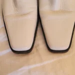 Thumbnail for L’intervalle White Leather Square Toe Chelsea Boots Size 36 Made in Spain