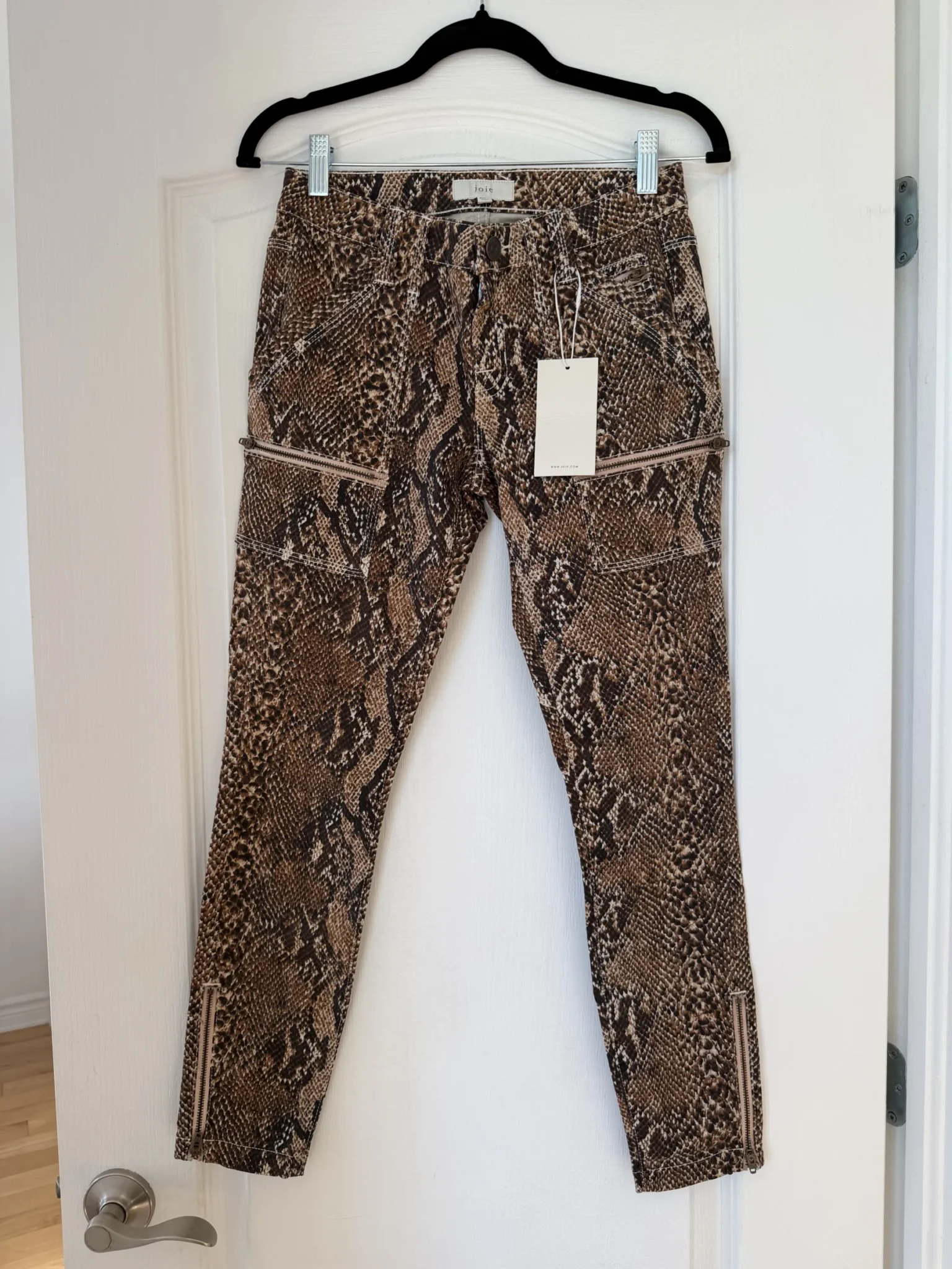 Featured image for Joie trousers, size 26, brown with python print