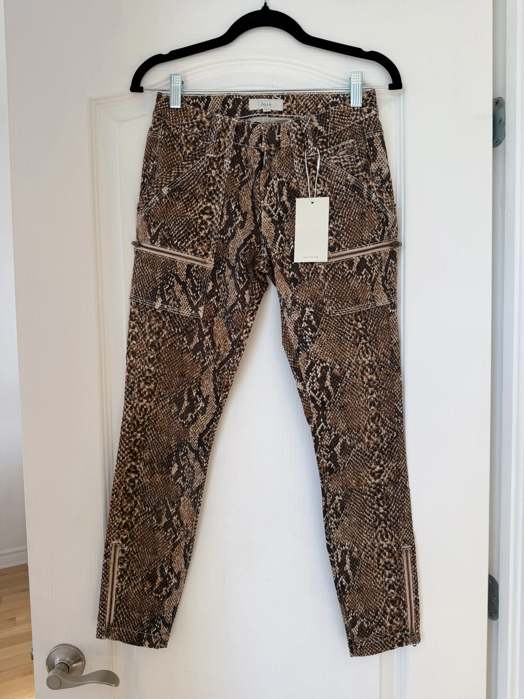 Joie trousers, size 26, brown with python print Joie seconde main