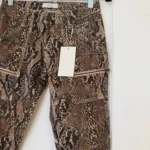 Thumbnail for Joie trousers, size 26, brown with python print