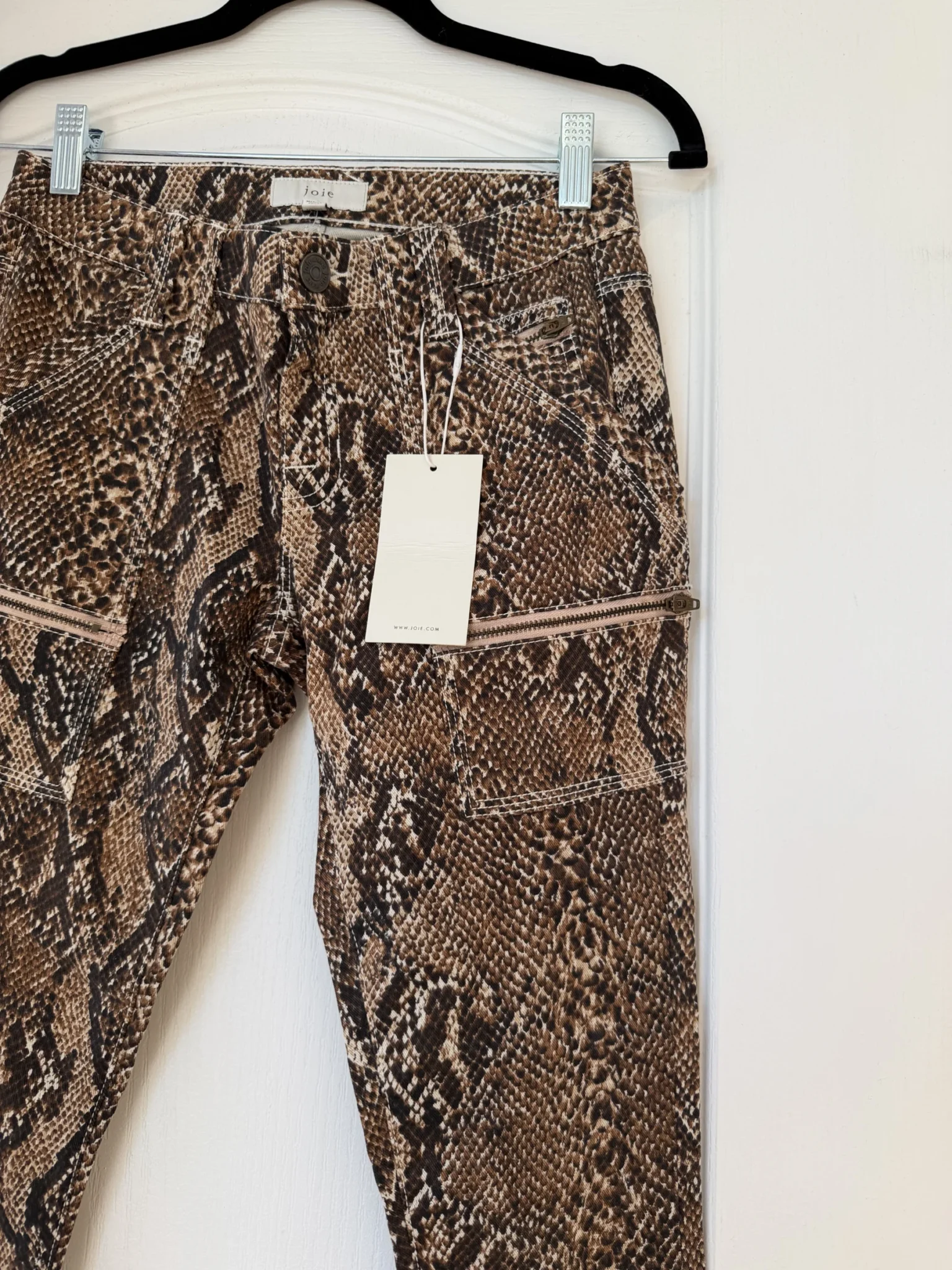 Image for Joie trousers, size 26, brown with python print