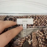 Thumbnail for Joie trousers, size 26, brown with python print
