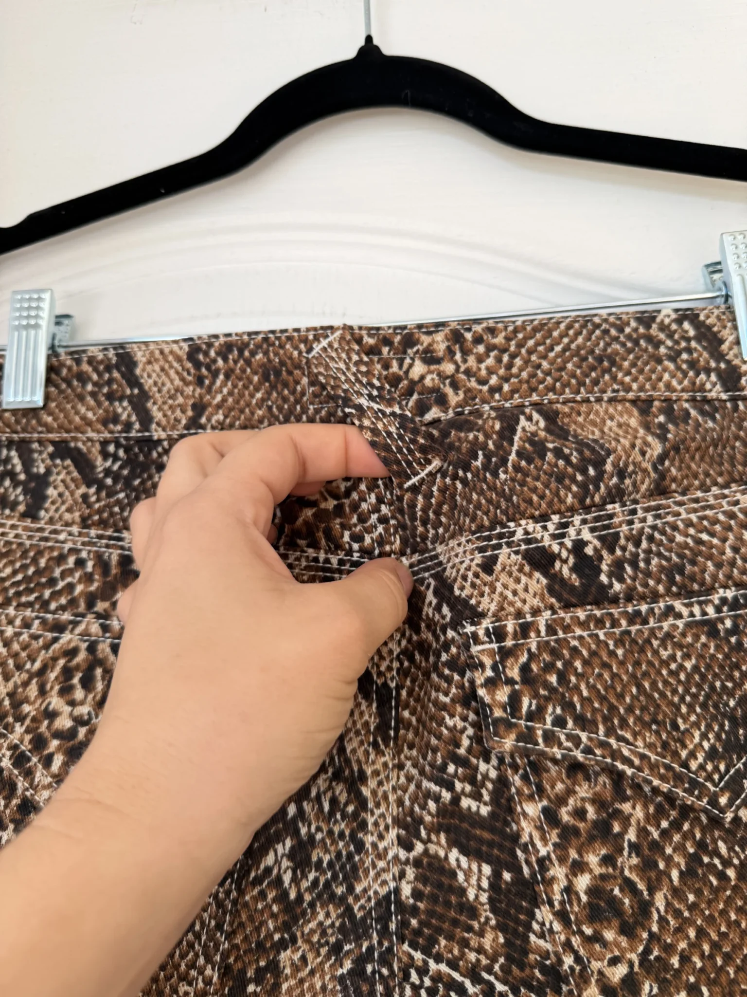 Image for Joie trousers, size 26, brown with python print