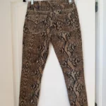 Thumbnail for Joie trousers, size 26, brown with python print