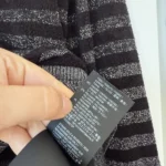 Thumbnail for Pull Saint Laurent Paris taille XS rayé noir et argenté