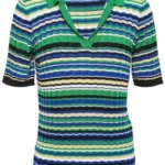 Featured thumbnail for Polo Maje taille 3 (L) rayé avec détails dorées