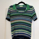 Thumbnail for Polo Maje taille 3 (L) rayé avec détails dorées