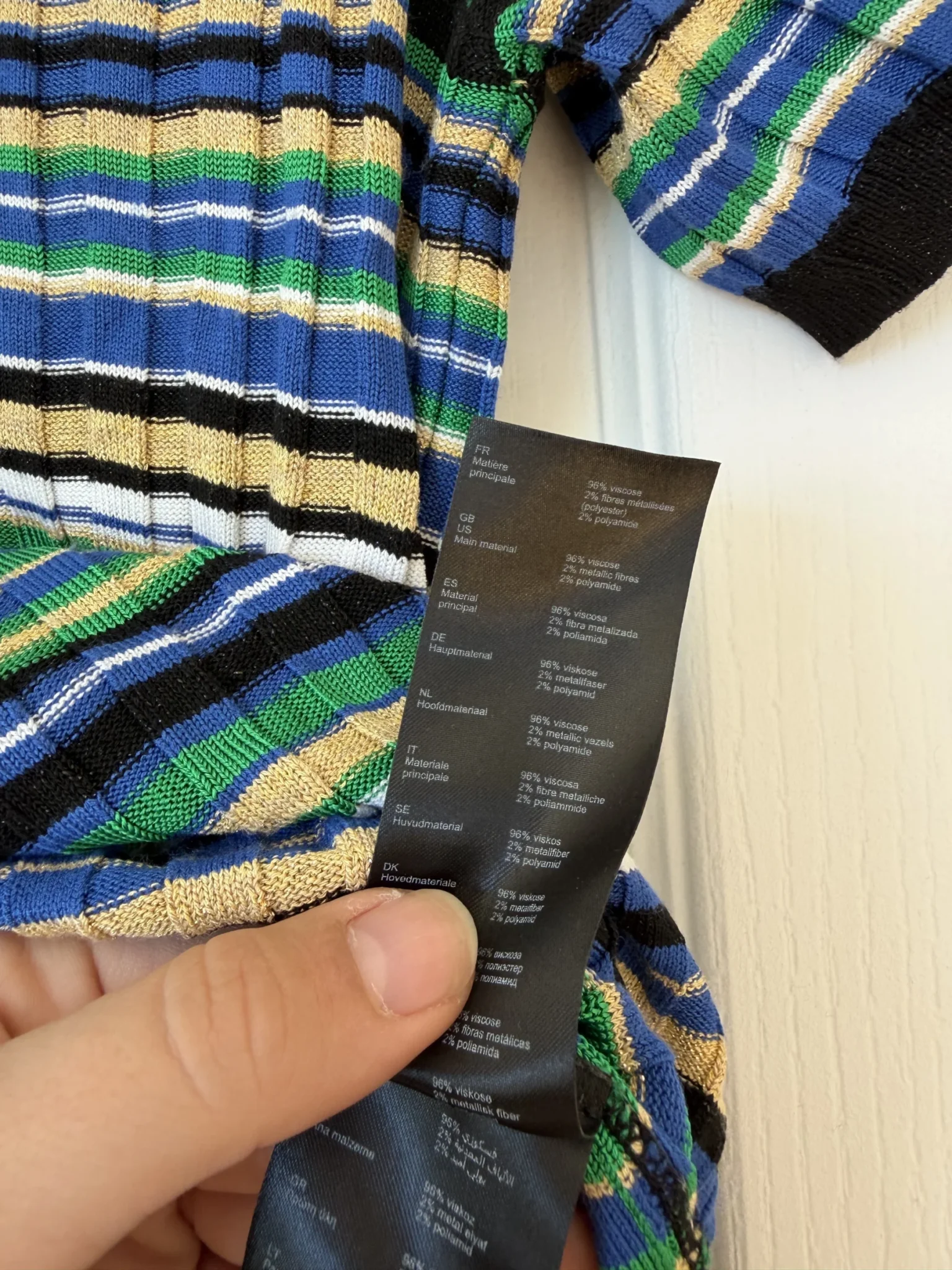 Image for Polo Maje taille 3 (L) rayé avec détails dorées