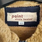 Thumbnail for Vintage Point Zero Nicole Benisti Faux Suede Navy Coat Jacket with faux shearling lining