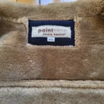 Thumbnail for Vintage Point Zero Nicole Benisti Faux Suede Navy Coat Jacket with faux shearling lining