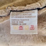 Thumbnail for Vintage Point Zero Nicole Benisti Faux Suede Navy Coat Jacket with faux shearling lining