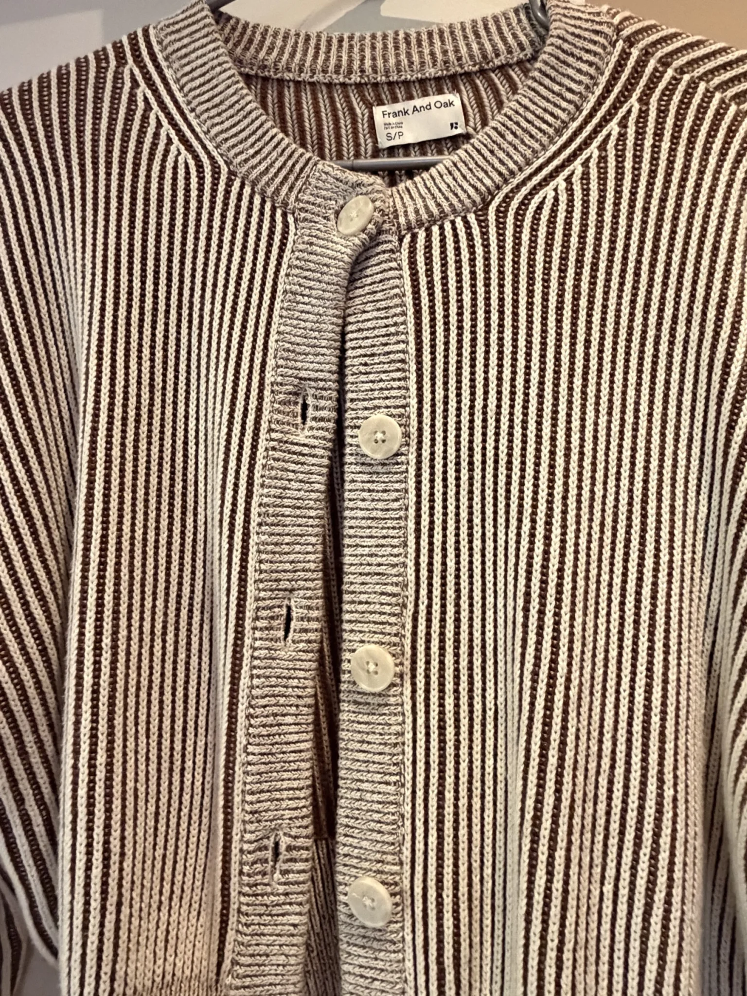 Image for White and brown striped waistcoat