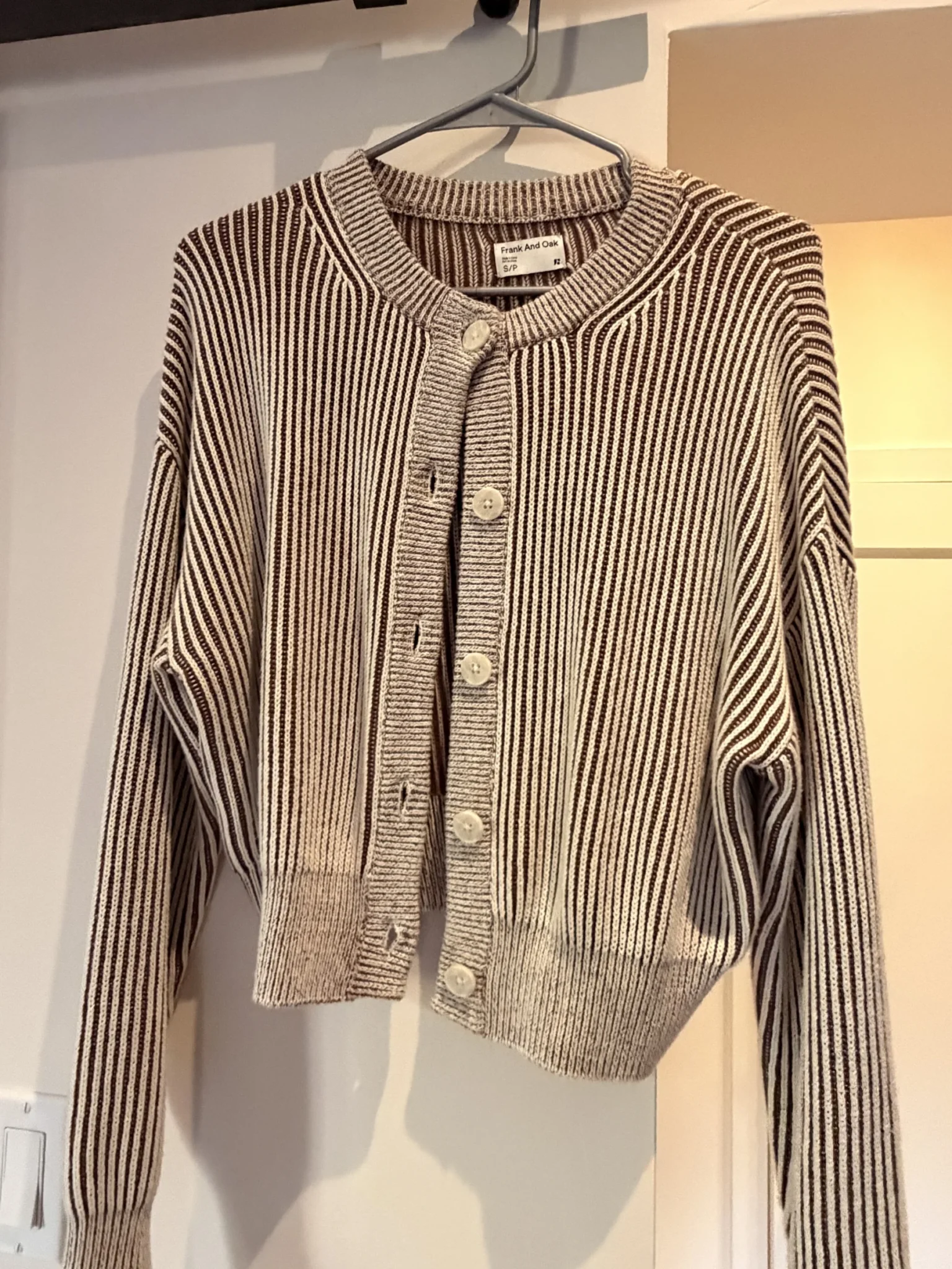 Image for White and brown striped waistcoat