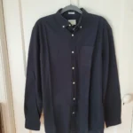 Thumbnail for Frank and Oak Chemise noire Oxford The Jasper à manche longue 100% Cotton XL