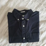Thumbnail for Frank and Oak Chemise noire Oxford The Jasper à manche longue 100% Cotton XL