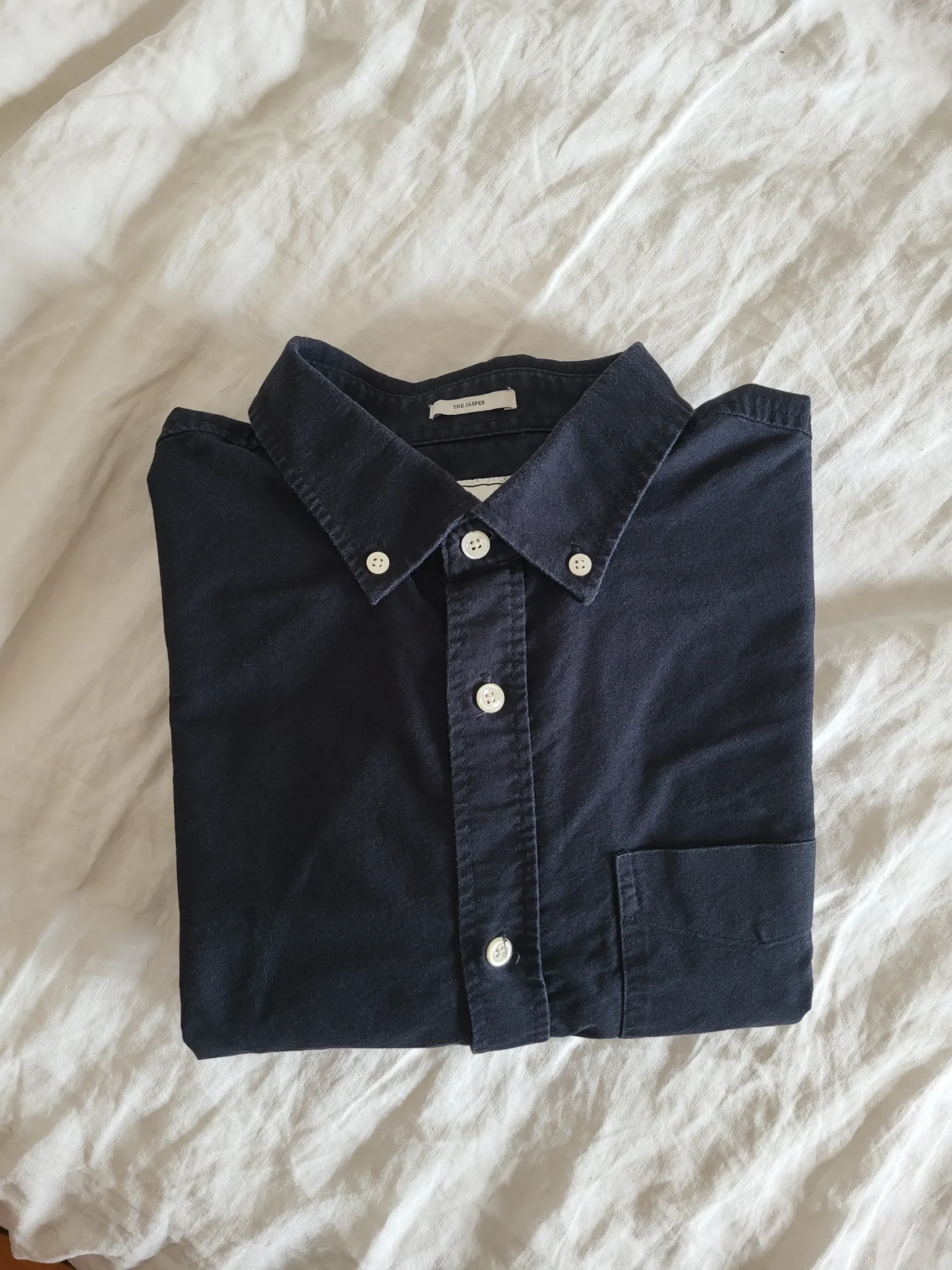 Image for Frank and Oak Chemise noire Oxford The Jasper à manche longue 100% Cotton XL