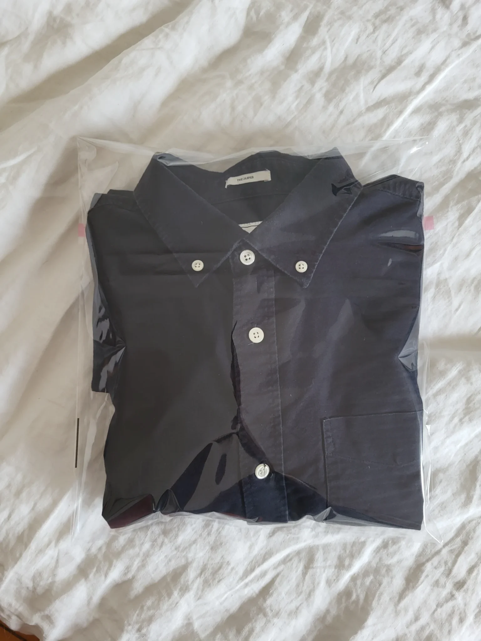 Image for Frank and Oak Chemise noire Oxford The Jasper à manche longue 100% Cotton XL