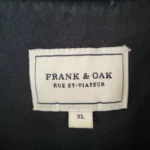 Thumbnail for Frank and Oak Chemise noire Oxford The Jasper à manche longue 100% Cotton XL