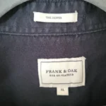 Thumbnail for Frank and Oak Chemise noire Oxford The Jasper à manche longue 100% Cotton XL