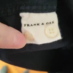 Thumbnail for Frank and Oak Chemise noire Oxford The Jasper à manche longue 100% Cotton XL