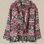 Thumbnail for Manteau/veste oversize Zara motif Sud-Ouest avec franges