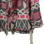 Thumbnail for Manteau/veste oversize Zara motif Sud-Ouest avec franges